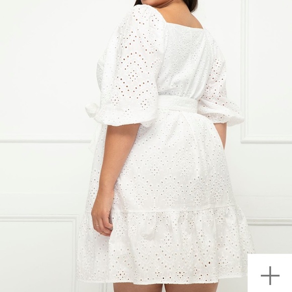 White Eyelet Dress- NWT - Picture 3 of 3